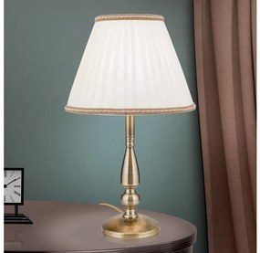 Lampă de masă Orion LA 4-1085/1 TONIA 1xE27/60W/230V d. 30 cm alb/bronz