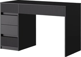 BIN204 - Masa de birou, 120 cm, home office cu 5 sertare - Negru