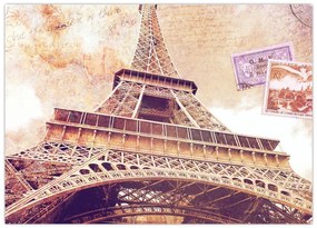 Tablou pe sticlă - Prriveliștea din Paris (70x50 cm)