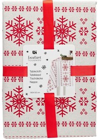 Fată de masă de Crăciun Red Snowflakes, 130 x 180cm