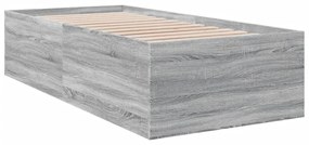 3280963 vidaXL Cadru de pat, gri sonoma, 100x200 cm, lemn prelucrat