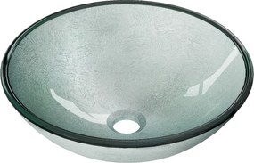Mexen Mira lavoar din sticlă pe blat 42 x 42 cm, argintiu - 24124211