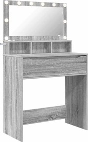 vidaXL Mese de toaletă pentru dormitor Gri Sonoma 80 x 39,6 x 135 cm