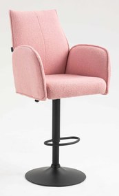 HR280W Scaun Roz Pudra Boucle cu Bază Neagră