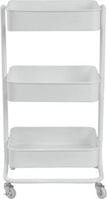 Carucior servire MIKE, alb, metal, 43x35x79 cm