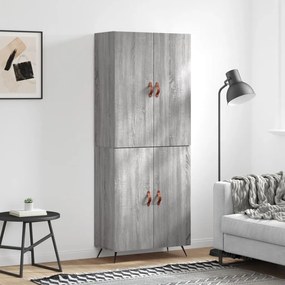 vidaXL Dulap înalt, gri sonoma, 69,5x34x180 cm, lemn compozit