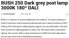 Mini Stalp LED iluminat exterior simetric 180º IP65 RUSH 25cm 3000K DALI