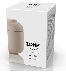 Organizator de baie bej, pentru dischete demachiante, din gresie ceramică Sensu – Zone