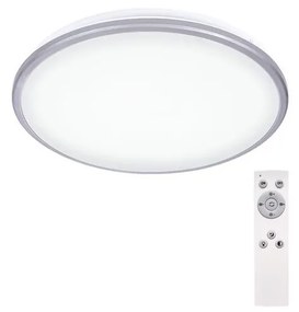 Solight WO761 - LED Plafonieră dimmabilă SILVER LED/24W/230V + Telecomandă