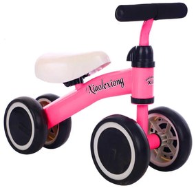 Mini bicicleta cu 4 roti fara pedale, 12 - 36 luni, Roz, Tricicleta