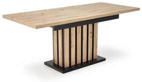 Masă de bucătărie Lamello 160 cm, stejar artisan / negru