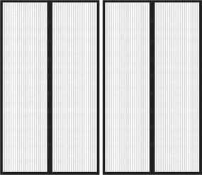 vidaXL Perdele de ușă anti-insecte cu magnet, 2 buc., negru, 200x80 cm