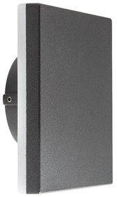 Aplica LED de perete iluminat exterior ambiental IP54 BORA gri inchis