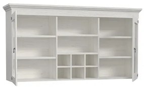 Vitrina suprapozabil Encanto, 1713 x 902 x 380 mm., Pin alb