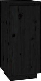 vidaXL Pantofar, negru, 35x35x80 cm, lemn masiv de pin