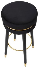 Scaun de bar Mauro Ferretti Paris Nero/Gold, negru