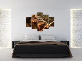 Tablou cu femeia întinsă pe plajă (150x105 cm)