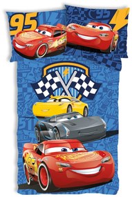Disney Mașini Track Stars set lenjerie de pat pentru copii 100×135 cm, 40×60 cm
