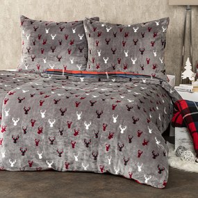 Lenjerie de pat din microflanelă 4Home Carouri roșu, 160 x 200 cm, 70 x 80 cm, 160 x 200 cm, 70 x 80 cm