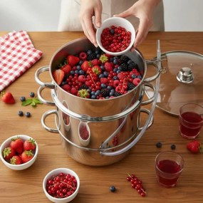 Extractor de suc Klausberg KB 9032, 28 cm, 8 litri, 4 piese, pentru plite cu inducție, din oțel inoxidabil
