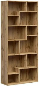 Biblioteca TETRIX, stejar wotan, PAL melaminat, 88x34x198 cm