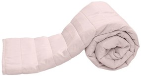 Pilota matlasata de vara 140x200 cm cu husa pentru perna SUMMER 45x75 cm, roz pudra