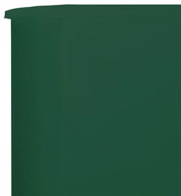 Paravan anti-vant cu 9 panouri, verde, 1200x120 cm, textil Verde, 1200 x 120 cm