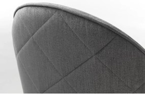 Scaun de sufragerie gri cu cotiere tapițat Minto – Unique Furniture