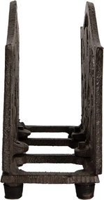 Suport pentru șervețele din fontă maro, cu motiv cocoș, „Le Coq Rustique” – 17x6x12 cm