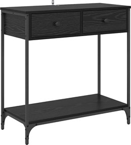 vidaXL Masă de consolă Stejar Negru 75 x 34,5 x 75 cm Lemn compozit