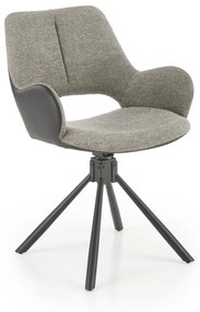 Scaun tapitat K494 gri/negru