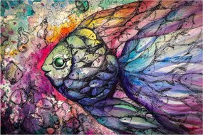 Tablou - Peștișorul colorat (90x60 cm)