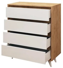 Dulap SUVERA 86x70 cm alb/bej