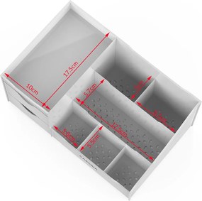 Organizator pentru produse cosmetica Versatil Gri deschis