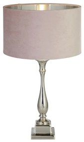 Veioza/Lampa de masa design lux elegant Belle crom/roz