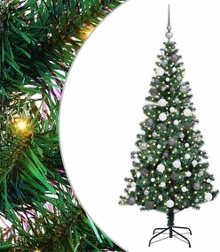 vidaXL Pom de Crăciun artificial pre-iluminat cu 300 LED Verde 180 cm