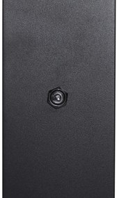 Stâlp modern de exterior negru cu sticlă fumurie 70cm cu senzor crepuscular IP44 - Danemarca