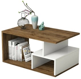 Măsuță de cafea Arte White and Dark Walnut