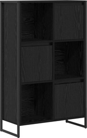 vidaXL Dulap pentru cărți Stejar Negru 68 x 30 x 108.5 cm