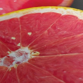 Tablou cu grapefruit tăiat (cu ceas) (90x30 cm)