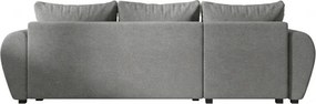 Coltar extensibil de colt SEVIO, gri, reversibil, 246x145 cm + 2 perne GRATUIT