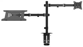 Suport ajustabil pentru monitor și laptop LEVANO negru