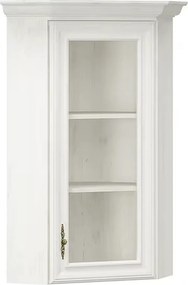 Vitrina suspendata living IRYS, pin alb anderson, PAL laminat, 56x56x1