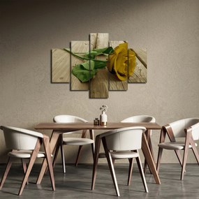 Tablou - Vintage trandafiri galbeni (150x105 cm)