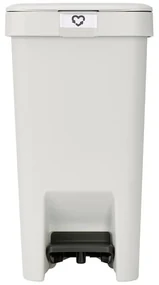 Coș cu pedală Brabantia StepUp 1008476, 10 L, Materiale ecologice, Deschidere mare, Gri deschis