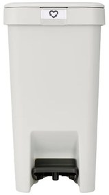 Coș cu pedală Brabantia StepUp 1008477, 10 L, Materiale ecologice, Deschidere mare, Gri deschis