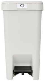 Coș cu pedală Brabantia StepUp 1008476, 10 L, Materiale ecologice, Deschidere mare, Gri deschis