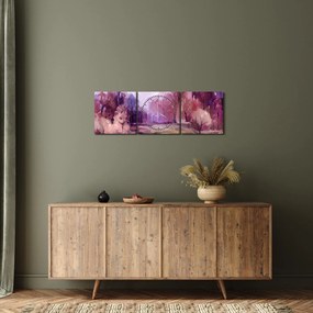 Tablou - Peisaj de toamnă - pictură (cu ceas) (90x30 cm)