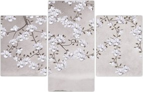 Tablou - Flori într-un peisaj gri (90x60 cm)