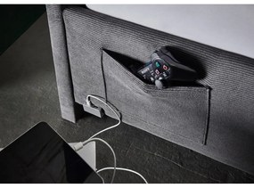 Pat pentru copii gri antracit tapițat fără somieră 90x200 cm Cool – Meise Möbel